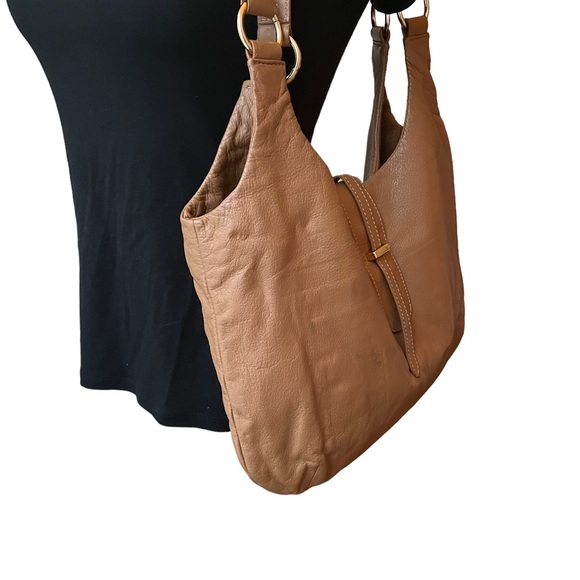 Barr + Barr New York Tan Leather Shoulder Bag - Picture 3 of 16